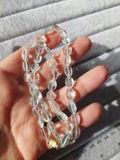 Wunderschöne Halskette aus natürlichem Bergkristall Stein🤍✨️ 43 cm lang