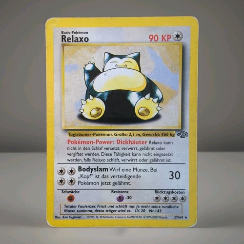 Relaxo pokemon karte deutsch - karte,