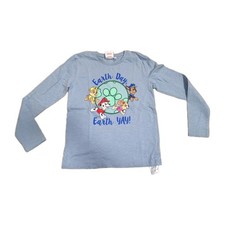 Langarmshirt Gr. 134/140 Nickelodeon blau m. Paw Patrol Print & Schriftzug