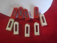 9x Lego Fenster 1x1x2 29 weiss rot siehe Bild