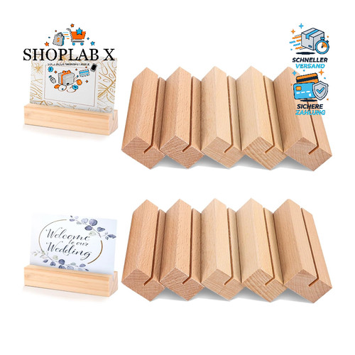 Kartenhalter holz stück - kartenhalter, 10