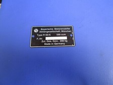 BMW Typenschild 60/6 eckig