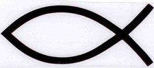 Fischaufkleber- Schwarz