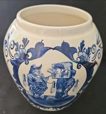 Delft Blauw Dose Vase 14cm