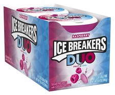 8x Ice Breaker Duo Fruit Plus Cool Mints Himbeergeschmack Zuckerfreie Minzen
