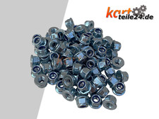 Kart Rennkart Kartteile Radmutter M8 SW 13 selbstsichernd Nyloc 100 Stück