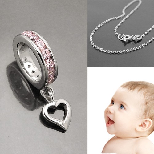 Baby mädchen taufring - baby, pink