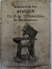Singer Nähmaschine Typ 15-30 Fußantrieb Manual Deutsch  Bedienungsanleitung 