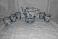 kleines Teeservice aus Keramik, Teelicht, Schwan