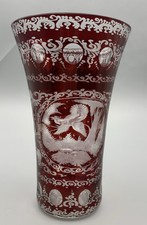 Glas Vase Roter Übergang