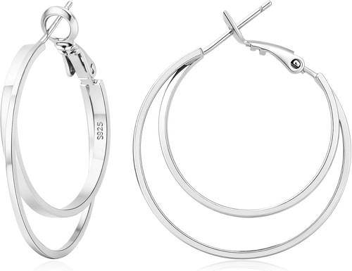 Doppelt creolen silber - doppelt,