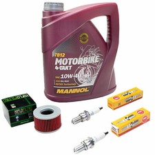 Öl Set Inspektion 4L für Honda CB 400 T Twin CB 250 T 77-81 Ölfilter Zündkerzen
