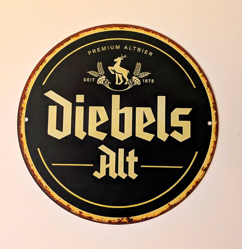 Diebels alt blechschild rund - diebels,