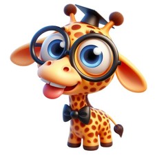 9x Sticker Funny Giraffe Car