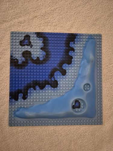Lego bau platte blau wasser - 3d,