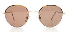 CUTLER AND GROSS Vintage Sonnenbrille 0391 Unisex S Mattgold Braun Panto 90s UK