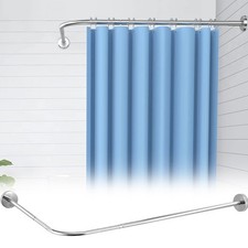 Duschvorhangstange L Form Edelstahl Verstellbare Duschstange für Duschvorhang