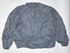 Aran Pullover L Grau Vintage