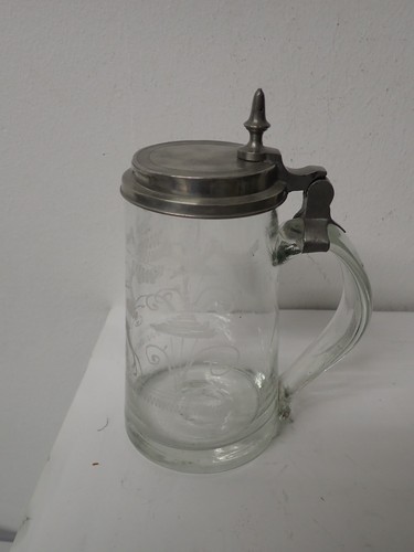Uralter glas walzenkrug mit - walzenkrug,