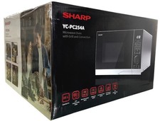 Sharp YC-PC254AE-S 25 Liter Mikrowelle mit Grill & Heißluft silber