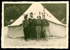 Rettungsschwimmer vor DLRG Zelt - 1960er - Foto 10x7cm