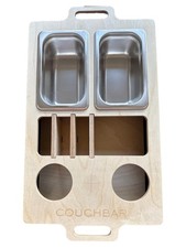 INEXTERIOR Couchtisch Organizer Tablett Holz Metall Beige 50x27cm Serviertablett