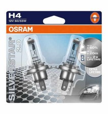 Osram SILVERSTAR 2.0 H4 Halogen-Scheinwerferlampe 64193SV2-02B,  2er-Pack