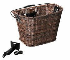 Vorderrad-Fahrradkorb Kunststoff-Rattan Geflecht Korb Braun Vorne abnehmbar