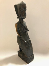 Holzfigur Figur Afrikanisch Holz Akt schwarz 26cm Ebenholz