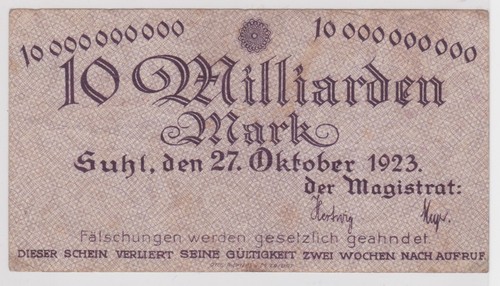 Milliarden mark banknote - 10,