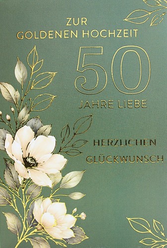 Goldene hochzeit karte - goldene,