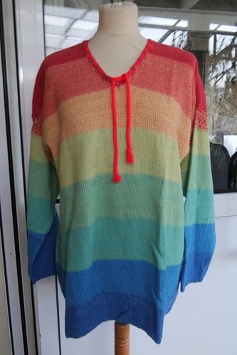 Pullover regenbogenfarben - pullover,