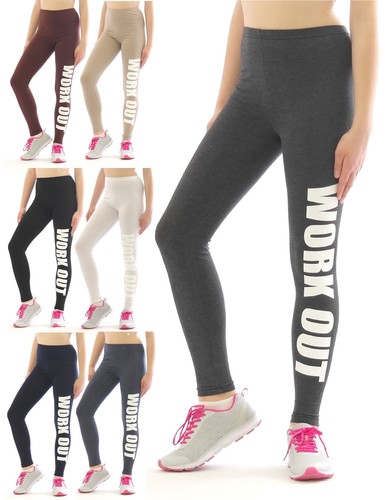 Lange leggings schrift druck - leggings,
