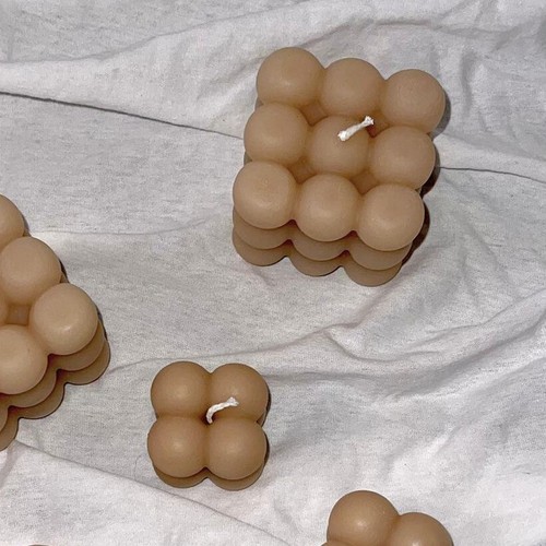 Bubble candle beige - candle, ||