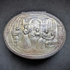 Antike Silber Dose Hanau Pseudo Marken Georg Roth & Co. alt c. 1900