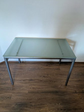 Glastisch Schreibtisch Esstisch Tisch Milchglas 76 x 120 x 78