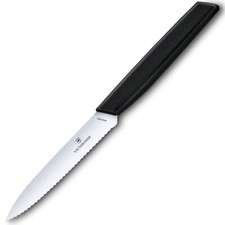 Victorinox Swiss Modern Gemüsemesser Schwarz Wellenschliff