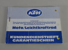 Serviceheft / Scheckheft KTM Mofa / Leichtkraftrad