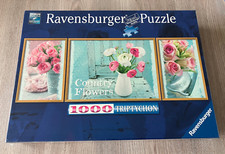 1000 Teile Triptychon Puzzle - Country Flowers - Ravensburger - NEU & OVP !