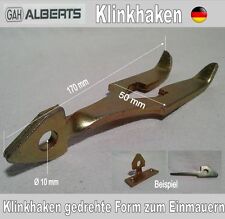 Klinkhaken ,Torbeschlag, Beschlag, Stalltür, zum Einmauern, Alberts 