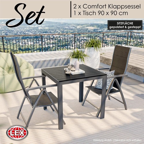 Gartenmöbel set alu tisch - alu,