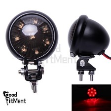 Motorrad LED Rücklicht Rund Bremsleuchte 12V Bremslicht für Harley Chopper Quad