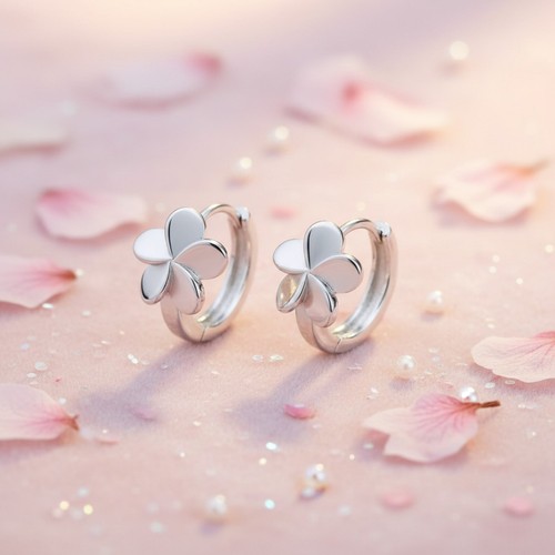 Creolen blume sterling silber - blume,