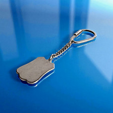 * Schöner Anhänger m. Schlüsselkarabiner * Gravurplatte * Silber 925 * (1490)