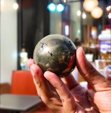 Goldene Pyrit Kugel 55 mm