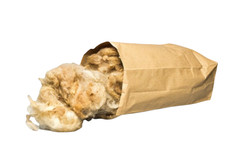 Ungewaschene Schafwolle ist