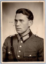 Orpo Polizei Wachtmeister im Portrait - WK2 Foto-AK 10x15m