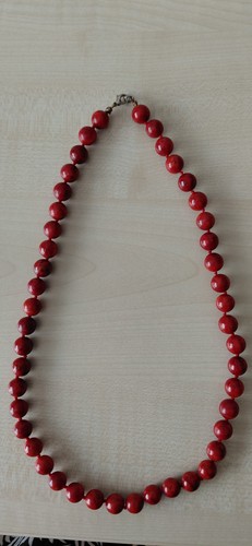 Halskette koralle rot - koralle, cm