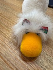 Nici  Ente mit Schleife Schottenmuster Emma Paula liegend ca. 25 cm Rarität