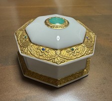 Rosenthal Deckeldose Dose Gold Cabochons Art Deco selten!